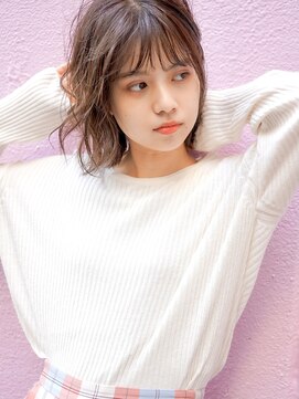 ネオリーブカフ 鶴ヶ峰店(Neolive caff) ２０代３０代４０代　大人可愛い　外ハネミディアム　３Dカラー