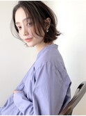 大人の切りっぱなしやわらか小顔ボブ