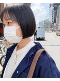 シースルーバングとミニボブ