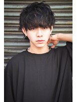 カライング(ing) スーツ短髪ツーブロック束感モテる黒髪シークレットパーマ流行