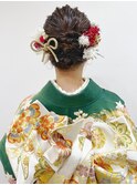 【LA PENSEE】成人式ヘア ヘアセット アレンジ　ボブ　着物ヘア