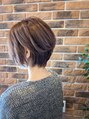 オーブ ヘアー ライト 明石店(AUBE HAIR light) ショートボブ/耳かけ/白髪ぼかしハイライト/ベージュ/グレージュ