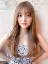 ロンドローズ 名古屋(Lond damaskRose)&nbsp;リフトレイヤー センターパート ブリーチ縮毛矯正 ヨジャドル547