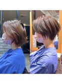 絶壁解消×くびれ×30代40代50代×ひし形大人ショートボブ永
