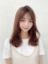 ジュネス 銀座(JYUNESU)&nbsp;大人セミロングレイヤーミストバングナチュラルブラウン透明感