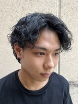 リレーションメンズヘアー(RELATION MEN'S HAIR)&nbsp;ツイストスパイラル×ウルフ／カルマパーマ／ダークアッシュ