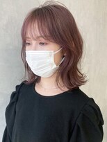 アイティーバイアルバム 藤沢店(IT by ALBUM)&nbsp;ピンクラベンダーくびれボブ_グレージュカラーボブ_ba401741