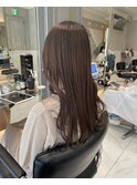 【有坂映哉】透明感ココアブラウン/大人フェミニン艶髪ロング