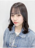 透明感グレージュカラー×ゆるミディ
