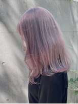 ベレーザ 渋谷(BELEZA)&nbsp;1516ホワイトラベンダーパープルハイトーンカラーレイヤーロング
