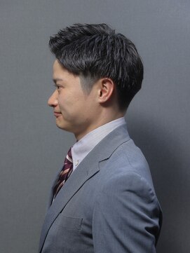 ビーダンディー(Bee dandy) ビジネスフォーマルツーブロックベリーショート七三オールバック