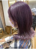 ダブルカラーショートボブインナーカラーハイライトケアブリーチ