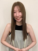 シーン(SCENE)&nbsp;姫カット ベージュ ブリーチなし ロングヘア【天神/今泉】