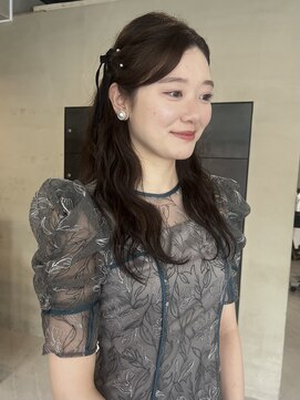ヘアー アイス ルーチェ(HAIR ICI LUCE) 20代30代ゆるふわ♪お呼ばれ大人っぽねじり編みハーフアップヘア