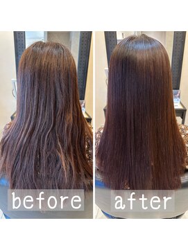 グロス(gloss) 【箕面豊中】髪質改善縮毛矯正ビフォーアフター