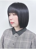 =切りっぱなしボブミニボブ耳かけボブコンパクトボブ30代40代