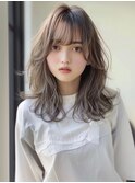 ☆オリーブグレーココアベージュ小顔クラゲヘアー/黒髪/髪質改善