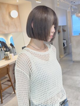 テトラ バイ ネオリーブ 横浜西口店(tetra by neolive) ボブ デザインカラー ハイライト レイヤー 横浜