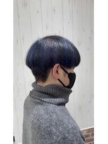 ソワン ドゥ ブレス 立花店(soin de brace)&nbsp;メンズブリーチメッシュカラー/ネイビーカラー/メンズカラー