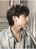 シースルーマッシュウルフ×フェザーパーマ
