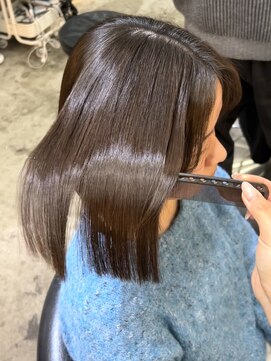 ロンド 表参道店(Lond) ミニウルフレイヤーカット顔周り前髪韓国ショートボブ