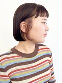【morio松戸 アイダ】ナチュラルインナーカラーボブ短めバング