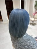 アイスブルー×艶トリートメント