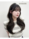 韓国ヘア レイヤー 顔まわり