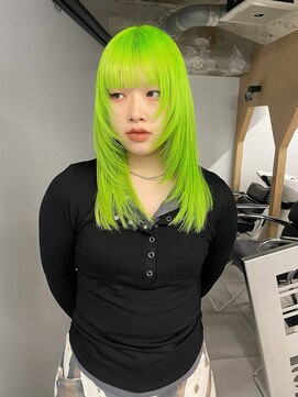 コードプラスリム(CODE+LIM) ネオングリーン／レイヤーカット/ライムグリーン