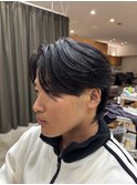 毛流れセンターパートウルフ