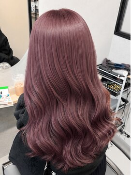 リノア 西梅田 福島(Linoa) 艶感カシスピンクの韓国風レイヤーロング