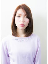 ダアッカ(da acca) スタイリング簡単♪ピンクベージュ×ツヤ感ストレート