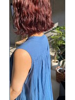 ルストヘアーワークス(LUST hair works)&nbsp;ピンクレッドカラー