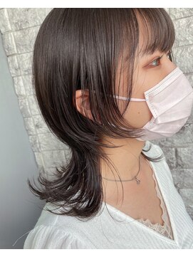 リアイス(Re:ICE) ミニウルフ/くすみブルー/流れるレイヤー/インナーハイライト