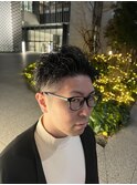 ツイストパーマ×ツーブロック