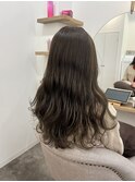 ブリーチなしハイライトオリーブカラー