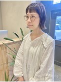20代30代40代ダブルカラー透明感毛先パーマ肩ライン外ハネ
