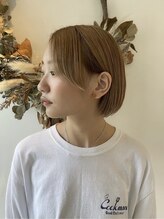 ヘアーメイク セルクル(hair make cercle) ミルクティーベージュボブ