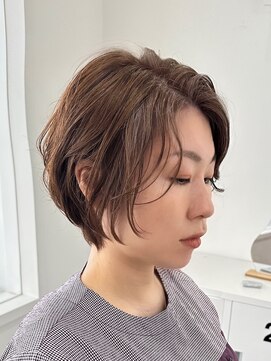 スイ(suiw) くせ毛を活かしたショートボブ☆ベース【suiw】昭和町/天王寺