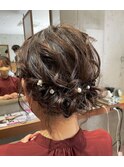 ヘアセット/ヘアアレンジ/結婚式/ハーフアップ/お呼ばれヘア