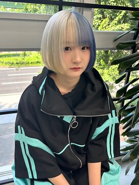 ジルスタジオ(JILL STUDIO) JILL STUDIO デザインツートンカラー/ホワイト/ブルー