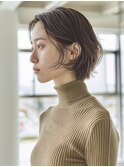 ☆オリーブグレーココアベージュ小顔クラゲヘアー/黒髪/髪質改善