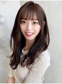 【F】ふんわり清楚系ロングヘア似合わせ小顔前髪