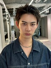 ポーチバイハニー オモテサンドウ(PORCH by HONEY omotesando) スパイキーショートブルーブラックアップバングピンパーマ2