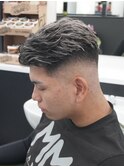 一宮ホワイトメッシュ×フェード束感ショート刈り上げおしゃれ感