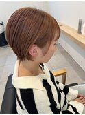 大人ショート×明るめカラー