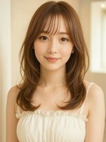 ノラ ヘアーサロン(NORA HAIR SALON) ナチュラル小顔前髪あり後れ毛サイドバング結べるボブくびれヘア