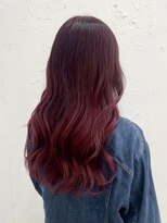 ロミー 本厚木(ROMMY.) 本厚木◎グラデーションロングヘアカットチェリーレッド髪質改善
