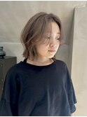 〈透け感ミルクティーグレージュ/似合わせボブレイヤー〉