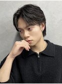 センターパート　フェザーパーマ　ショート　ニュアンスパーマ